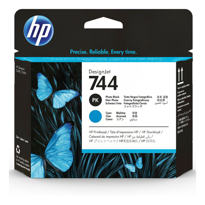 HP 744 Photo Blk and Cyan Printhead